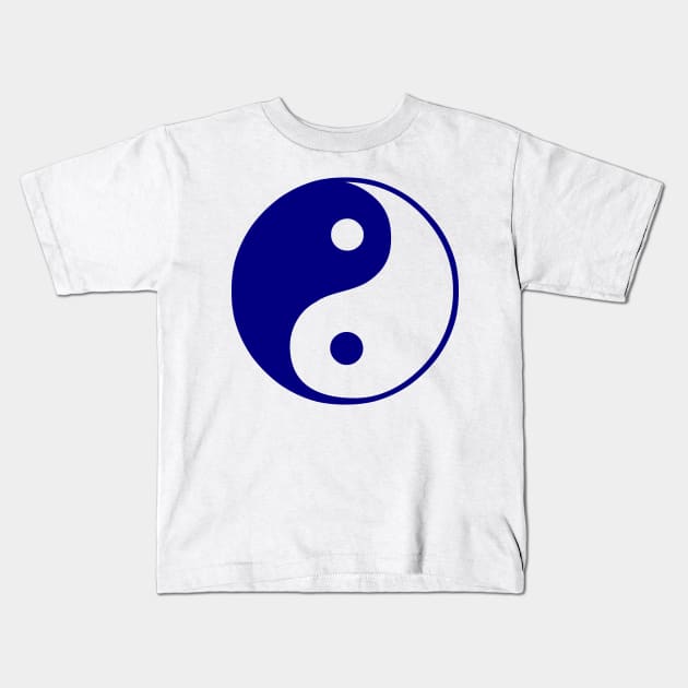 Blue yin yang Kids T-Shirt by Made the Cut